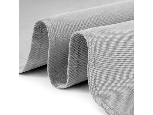 Lann's Linens - 10 Premium 60' x 102' Tablecloths for Wedding / Banquet / Restaurant - Rectangular Polyester Fabric Table Cloths - Silver