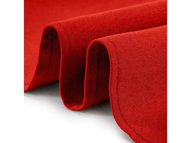 Lann's Linens - 90' x 156' Premium Tablecloth for Wedding / Banquet / Restaurant - Rectangular Polyester Fabric Table Cloth - Red
