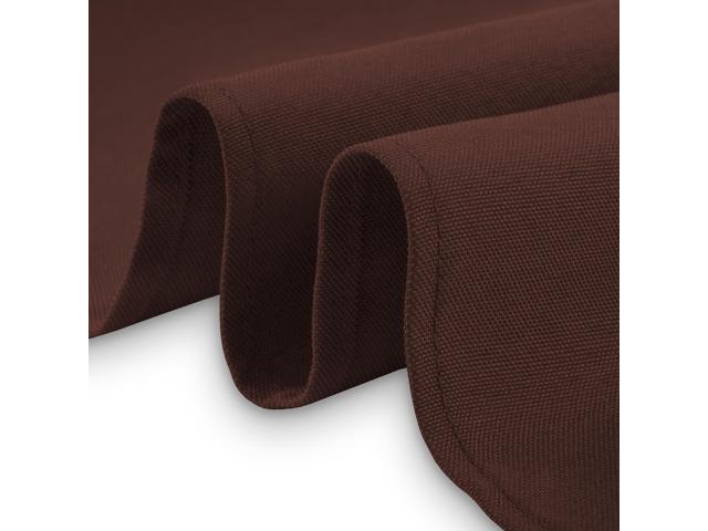 Lann's Linens - 90' x 132' Premium Tablecloth for Wedding / Banquet / Restaurant - Rectangular Polyester Fabric Table Cloth - Chocolate Brown