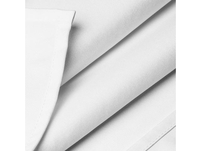 Lann's Linens - 5 Premium 60' x 126' Tablecloths for Wedding/Banquet/Restaurant - Rectangular Polyester Fabric Table Cloths - White