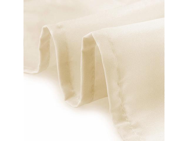 Lann's Linens - 5 Premium 60' x 102' Tablecloths for Wedding/Banquet/Restaurant - Rectangular Polyester Fabric Table Cloths - Ivory