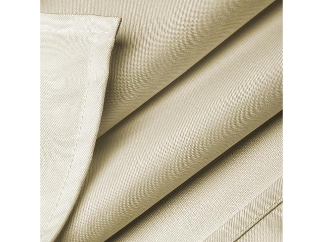 Lann's Linens - 90' x 156' Premium Tablecloth for Wedding / Banquet / Restaurant - Rectangular Polyester Fabric Table Cloth - Beige