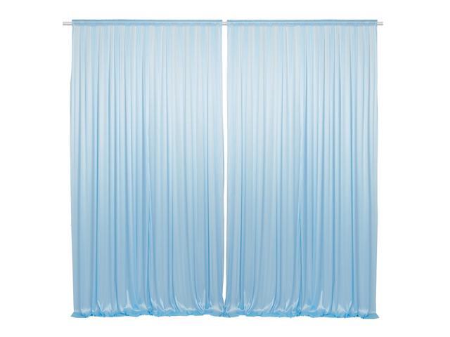 Lann's Linens (Set of 2) Photography Backdrop Curtains, Baby Blue - 5ft x 10ft Tall Split Background for Wedding, Party or Photo Booth