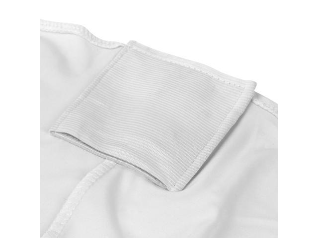 Lann's Linens Premium 6' (72-inch) Round Spandex Tablecloth - Stretch Fitted Table Cover - White
