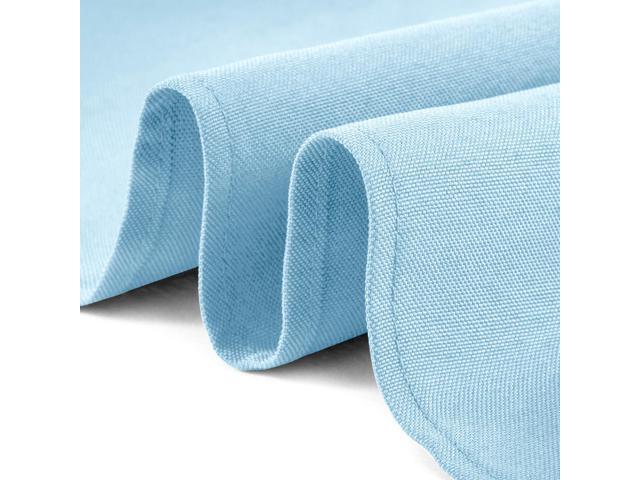 Lann's Linens - 90' x 156' Premium Tablecloth for Wedding / Banquet / Restaurant - Rectangular Polyester Fabric Table Cloth - Baby Blue
