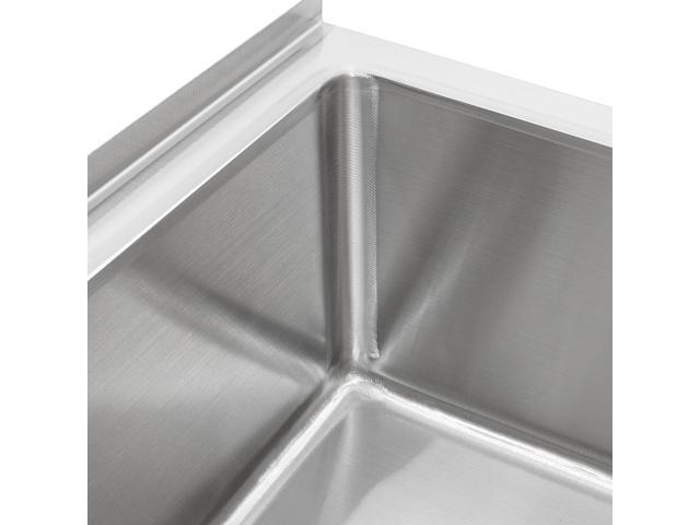 GRIDMANN Stainless Steel Floor Mop Sink - 19' x 22' x 12' with Backsplash, NSF Certified