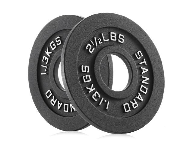 Philosophy Gym Set of 2 Standard Cast Iron Olympic 2-inch Weight Plates (2.5 LB each)