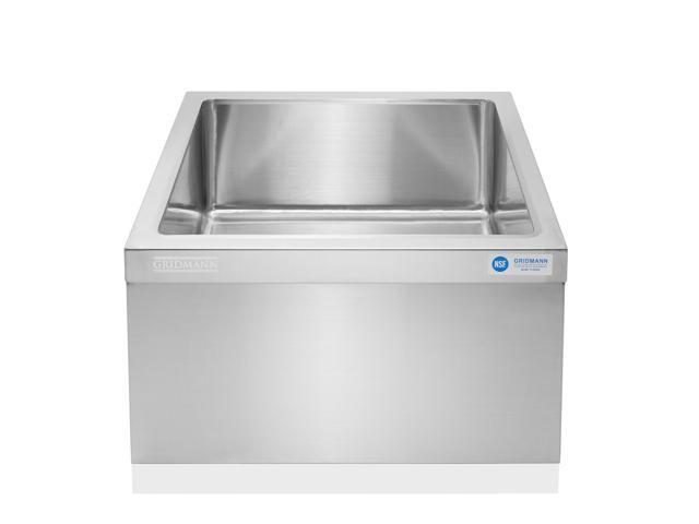 GRIDMANN Stainless Steel Floor Mop Sink - 19' x 22' x 12', NSF Certified