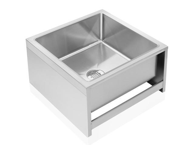 GRIDMANN Stainless Steel Floor Mop Sink - 24' x 24' x 13', NSF Certified