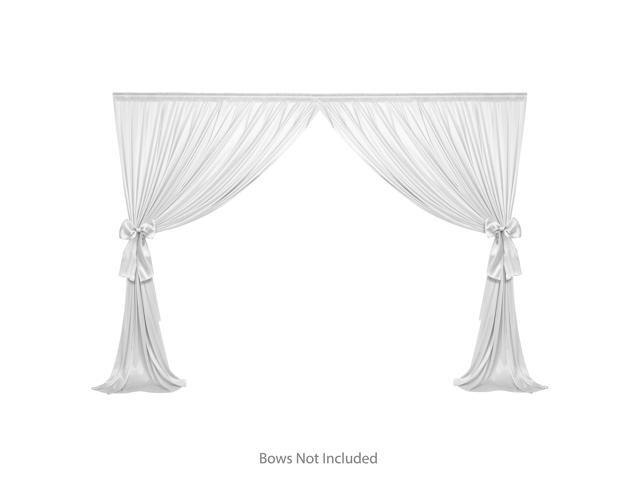 Lann's Linens (Set of 2) Photography Backdrop Curtains, White - 5ft x 7ft Tall Split Background for Wedding, Party or Photo Booth