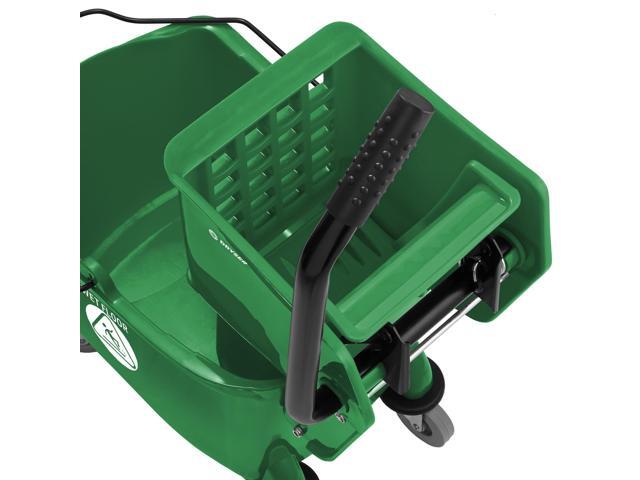 Dryser Commercial Mop Bucket with Side Press Wringer, 26 Quart, Green