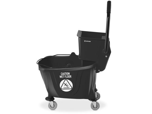 Dryser Commercial Side Press Wringer Combo Mop Bucket, 33 Quart, Black