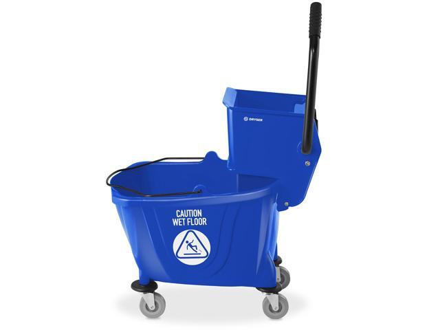 Dryser Commercial Side Press Wringer Combo Mop Bucket, 33 Quart, Blue