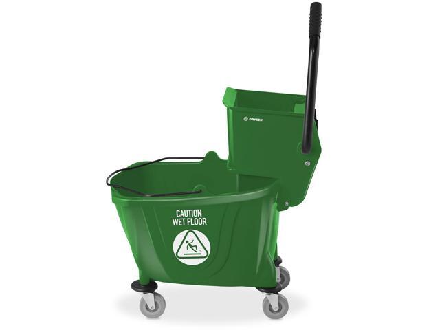 Dryser Commercial Side Press Wringer Combo Mop Bucket, 33 Quart, Green