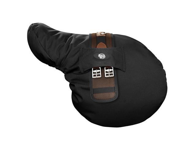 SmithBuilt English Saddle Cover, Black - Breathable, Waterproof Fleece-Lined Fitted Protector