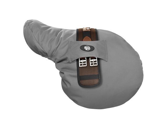 SmithBuilt English Saddle Cover, Gray - Breathable, Waterproof Fleece-Lined Fitted Protector