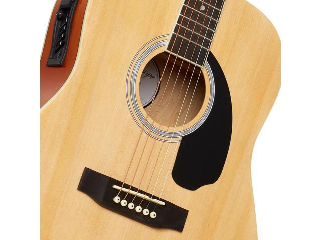 Ashthorpe Full-Size Dreadnought Acoustic-Electric Guitar Bundle - Premium Tonewoods - Natural