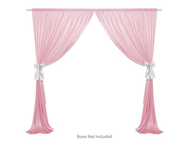 Lann's Linens (Set of 2) Photography Backdrop Curtains, Pink - 5ft x 10ft Tall Split Background for Wedding, Party or Photo Booth