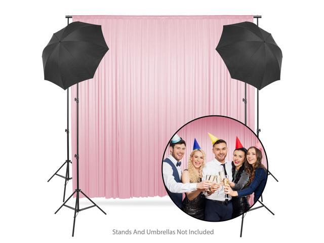 Lann's Linens (Set of 2) Photography Backdrop Curtains, Pink - 5ft x 10ft Tall Split Background for Wedding, Party or Photo Booth