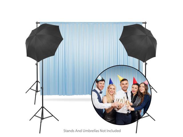 Lann's Linens (Set of 2) Photography Backdrop Curtains, Baby Blue - 5ft x 7ft Tall Split Background for Wedding, Party or Photo Booth