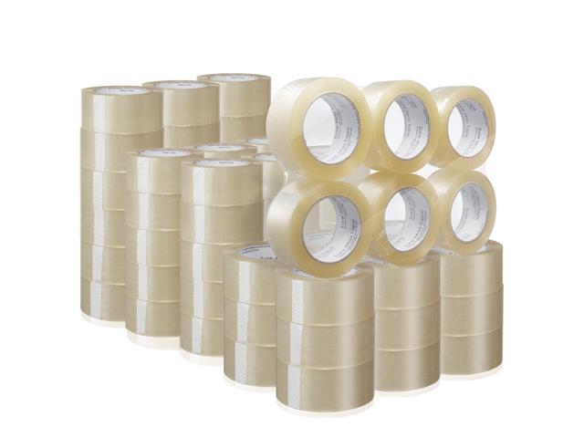 Sure-Max Premium Carton Packing Tape 2.0 mil 330 Feet (110 yards) - Clear - 2 Cases (72 Rolls Total)