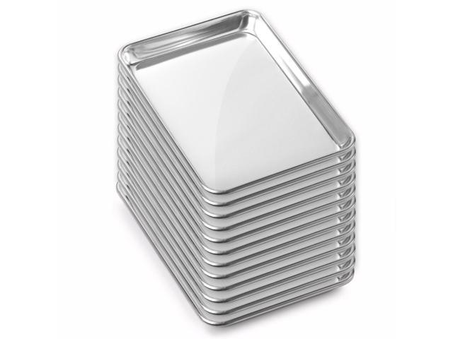 gridmann 9' x 13' commercial grade aluminum cookie sheet baking tray jelly roll pan quarter sheet 12 pans