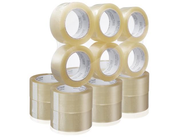 Sure-Max Premium Carton Packing Tape 1.8 mil 330 Feet (110 yards) - Clear - 18 Rolls