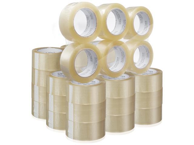 Sure-Max Premium Carton Packing Tape 1.8 mil 330 Feet (110 yards) - Clear - 1 Case (36 Rolls Total)