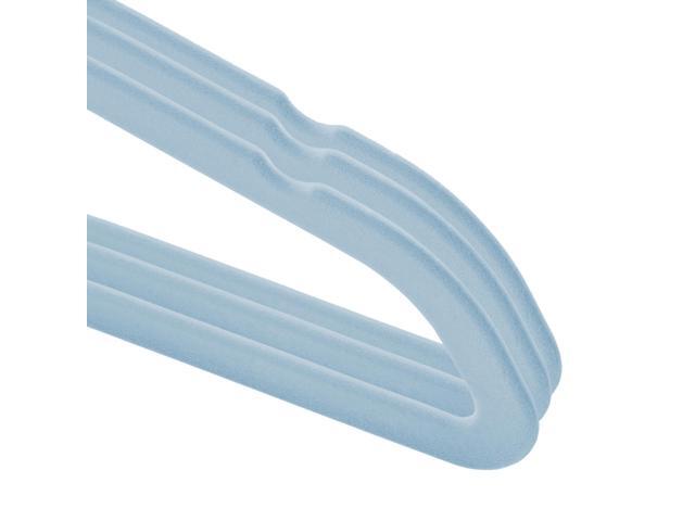 Casafield 100 Velvet Baby Hangers - 11' Size for Infant & Toddler Clothes - Light Blue
