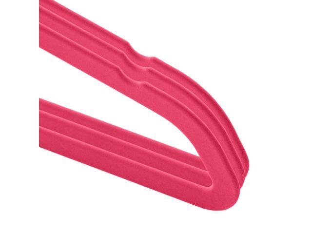 Casafield 100 Velvet Baby Hangers - 11' Size for Infant & Toddler Clothes - Pink