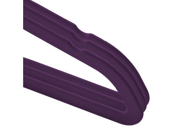 Casafield 100 Velvet Baby Hangers - 11' Size for Infant & Toddler Clothes - Purple