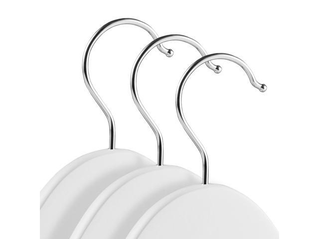 Casafield - 40 White Wooden Suit Hangers - Premium Lotus Wood with Notches & Chrome Swivel Hook for Dress Clothes, Coats, Jackets, Pants, Shirts,...