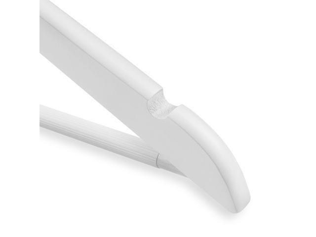 Casafield - 40 White Wooden Suit Hangers - Premium Lotus Wood with Notches & Chrome Swivel Hook for Dress Clothes, Coats, Jackets, Pants, Shirts,...