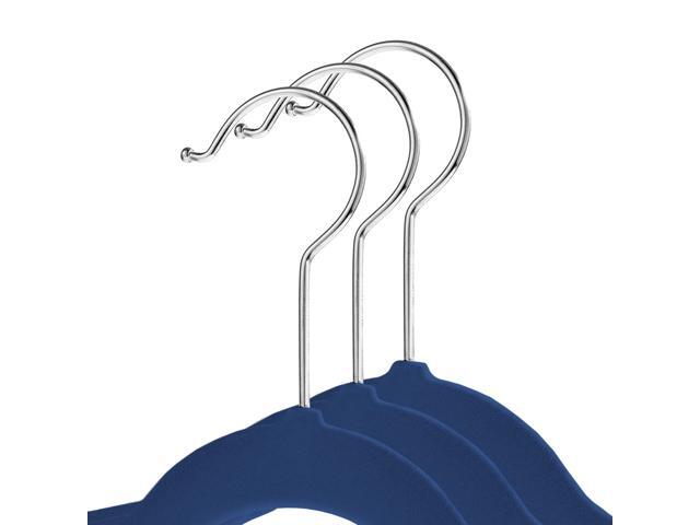 Casafield 100 Velvet Baby Hangers - 11' Size for Infant & Toddler Clothes - Royal Blue
