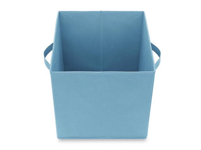 Casafield Set of 12 Collapsible Fabric Cube Storage Bins, Baby Blue - 11' Foldable Cloth Baskets for Shelves, Cubby Organizers & More