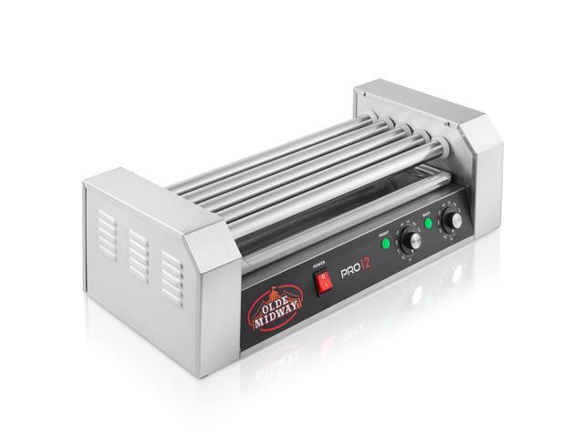 Olde Midway Electric 12 Hot Dog 5 Roller Grill Cooker Machine 700-Watt - Commercial Grade