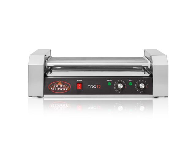 Olde Midway Electric 12 Hot Dog 5 Roller Grill Cooker Machine 700-Watt - Commercial Grade
