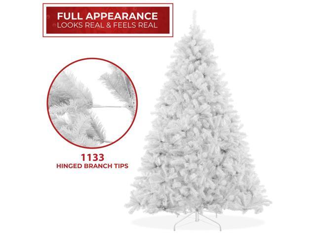 Casafield 6FT White Spruce Artificial Holiday Christmas Tree with Sturdy Metal Stand