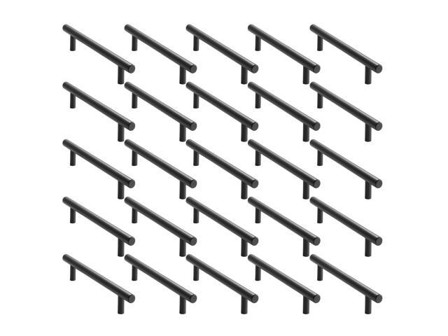 Cauldham 25 Pack Kitchen Cabinet Round Pulls Handles (5' Hole Centers) - Drawer/Door Hardware - Style M272 - Matte Black
