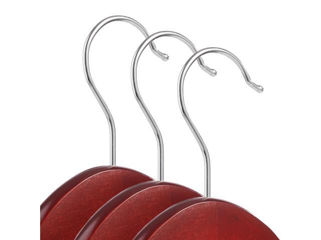 Casafield - 10 Cherry Wooden Suit Hangers - Premium Lotus Wood with Notches & Chrome Swivel Hook for Dress Clothes, Coats, Jackets, Pants, Shirts,...