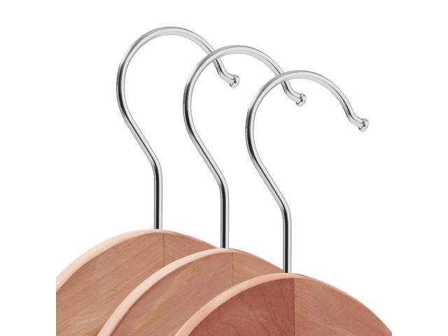 Casafield - 20 Red Cedar Wooden Suit Hangers with Smooth Finish, Notches, and Swivel Hook - Natural Wood Hangers for Clothes, Coats, Pants, Shirts,...