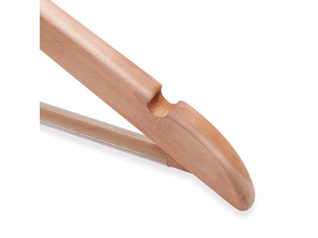Casafield - 20 Red Cedar Wooden Suit Hangers with Smooth Finish, Notches, and Swivel Hook - Natural Wood Hangers for Clothes, Coats, Pants, Shirts,...