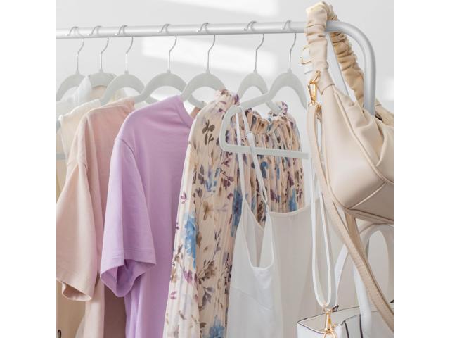 Casafield 50 Ivory Velvet Suit Hangers - Space-Saving Non-Slip Clothes Hanger