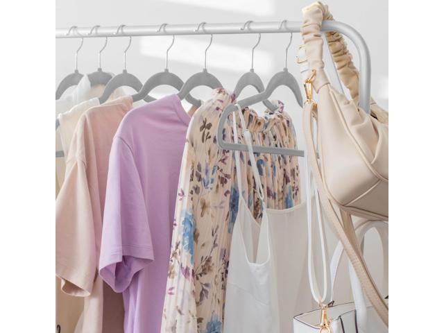 Casafield 50 Gray Velvet Suit Hangers - Space-Saving Non-Slip Clothes Hanger