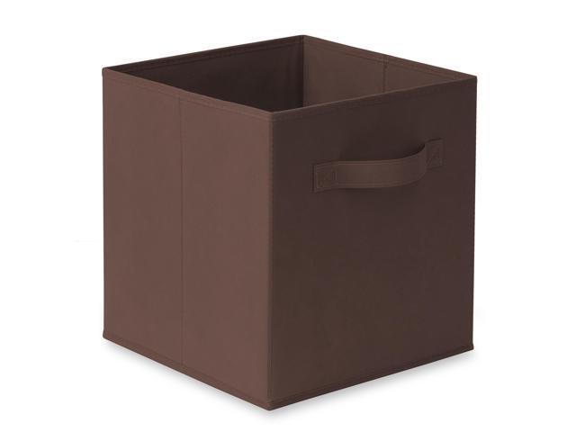 Casafield Set of 6 Collapsible Fabric Cube Storage Bins, Brown - 11' Foldable Cloth Baskets for Shelves, Cubby Organizers & More