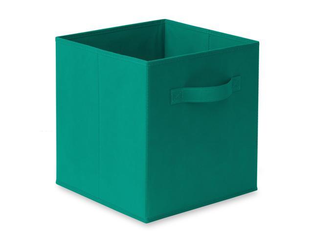 Casafield Set of 6 Collapsible Fabric Cube Storage Bins, Teal - 11' Foldable Cloth Baskets for Shelves, Cubby Organizers & More