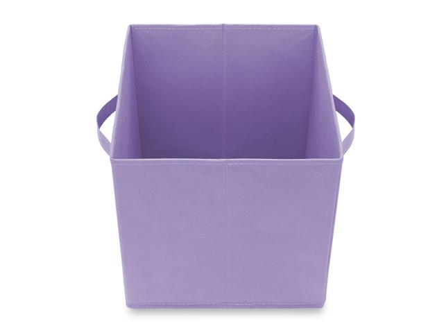 Casafield Set of 6 Collapsible Fabric Cube Storage Bins, Lavender - 11' Foldable Cloth Baskets for Shelves, Cubby Organizers & More