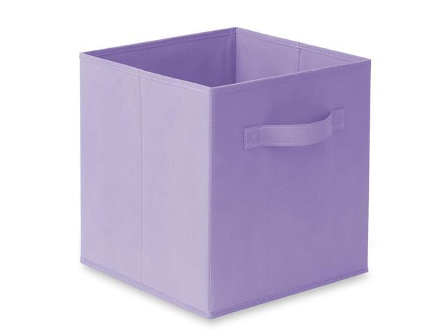 Casafield Set of 12 Collapsible Fabric Cube Storage Bins, Lavender - 11' Foldable Cloth Baskets for Shelves, Cubby Organizers & More