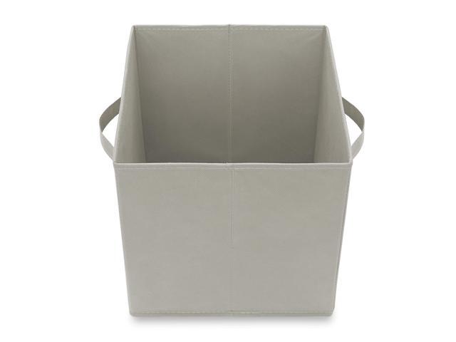 Casafield Set of 6 Collapsible Fabric Cube Storage Bins, Light Gray - 11' Foldable Cloth Baskets for Shelves, Cubby Organizers & More