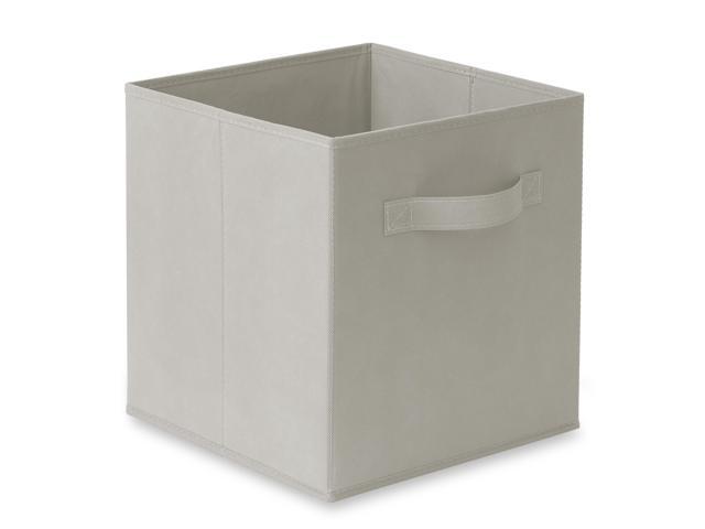 Casafield Set of 12 Collapsible Fabric Cube Storage Bins, Light Gray - 11' Foldable Cloth Baskets for Shelves, Cubby Organizers & More